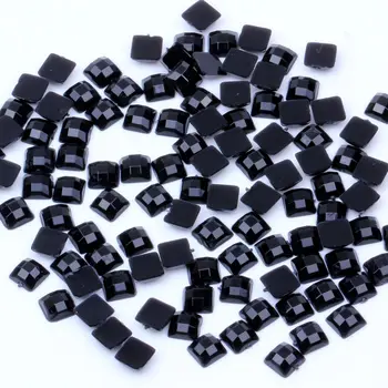 

6mm 5000pcs Many Colors Acrylic Rhinestones Flatback Square Earth Facets Glue On Beads DIY Crafts Jewelry Making Decorations