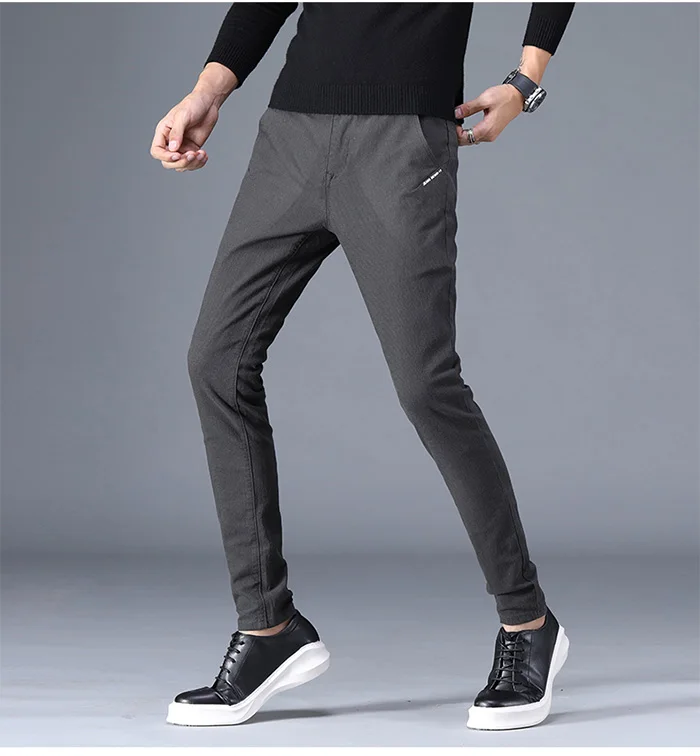 Jantour 2019 Весна Лето Новые повседневные брюки мужские хлопковые Slim Fit чиносы модные брюки Мужская брендовая одежда плюс размер 28-36-38