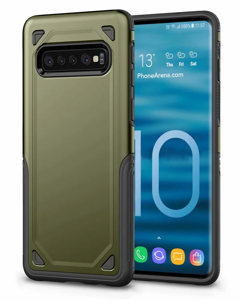 Военный противоударный бронированный чехол для samsung Galaxy S10e S9 S8 Note 10 Plus S7 edge J4 J6 A6 A8 тонкий прочный ПК Жесткий Чехол