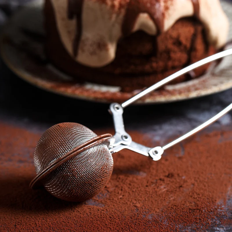 Mesh Tea Infuser Sphere Tea Ball Filter with Long Handle Stainless Steel Strainer for Loose Leaf Herb Icing Powder Kitchen Accessories  (5)