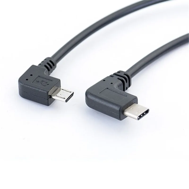 รูปสินค้า สายชาร์จ USB-C ถึง Micro USB 90 องศา ทนทาน ใช้งานง่าย
