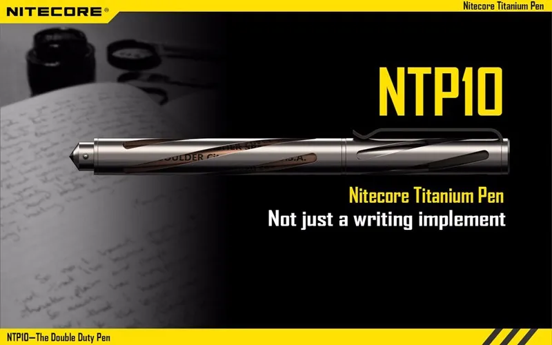 Цена по прейскуранту завода ntecore NTP10 высоко компактное портативное двойное назначение титановая ручка как оконный выключатель и инструмент самозащиты