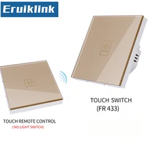 EU/UK Standard 1/2/3 Gang 1 Way Touch Switch,Gold Glass Panel Lamp Switch For RF433 Smart home Remote control light switch funryn eu st2 1 2 3 gang rf433 light switch smart home automation remote control touch panel switch via broadlink rm pro rm2