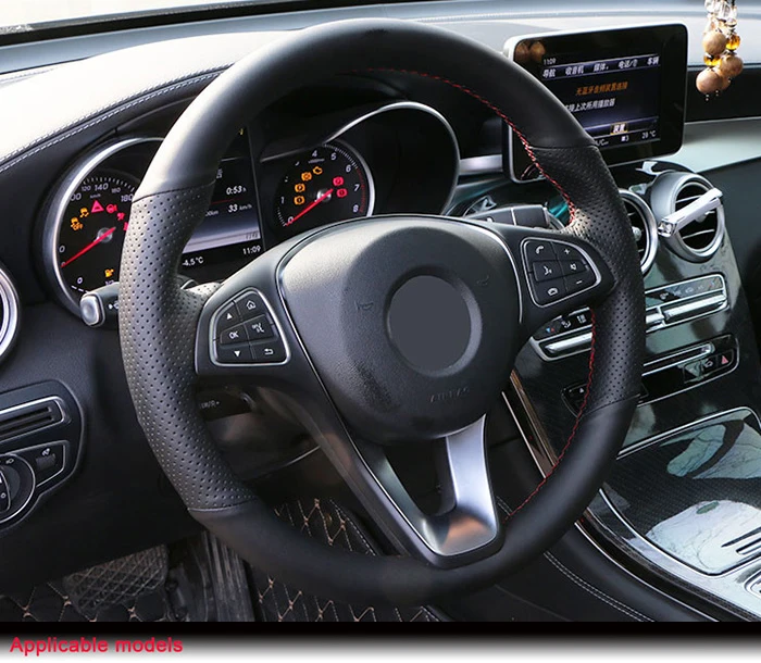 Car steering wheel braid for Mercedes Benz M-Class ML350 ML500 2005 2006 GL-Class GL450 2006-2009/Custom Steering-Wheel Cover
