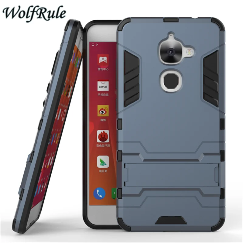 

WolfRule Case For Leeco Le 2 Cover Silicon & Plastic Stand Shockproof Cover For Letv Leeco Le 2 Case X620 Le 2 Pro X520 Case < 