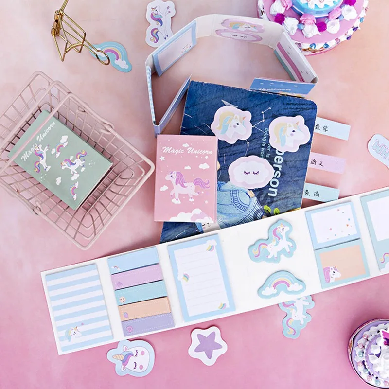 

Unicorn Party 6 Folding Memo Pad N Times Sticky Notes Memo Notepad Bookmark Gift Stationery