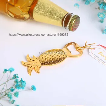 

100pcs Bottle Opener Metal Beer Cap Openers Bar Party Tool Wedding Favors Gold Pineapple Bridal Gift