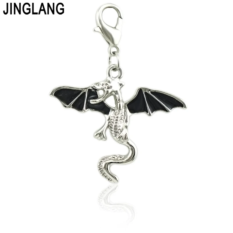 JINGLANG DIY модные эмалированные Подвески в виде дракона из сплава металлические