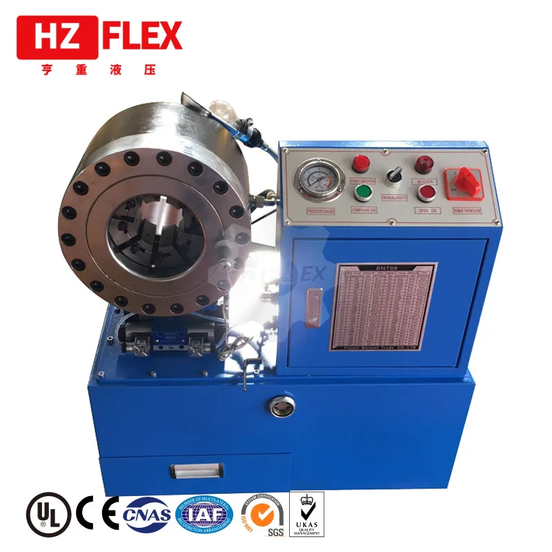 

Factory hydraulic hose crimping machine 1/4" to 2" 4SH/SP silicone hose water hose pipe machine 5L plunger pump 220V/380V 3kw
