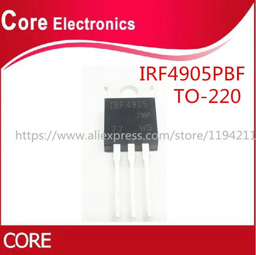10 шт./лот IRF4905 IRF4905PBF TO 220 Power MOSFET|Интегральные схемы| |