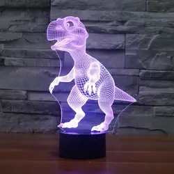 Покемон динозавры 3d лампа 7 цветов светодиодный ночник для детей сенсорный светодиодный Usb Настольный Lampara Lampe детский спальный ночник