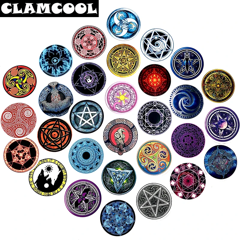 

50Pcs Comic Magic Matrix Totems Sticker ForMotorcycle Skateboard Guitar DIY Decoration Luggage Suitcase Furniture