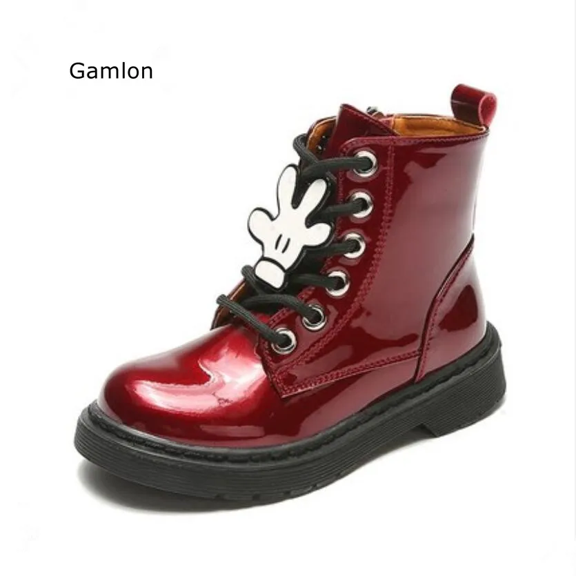 

Gamlon Children's Boots Girls Shoes Boot Winter 2017 New Fashion Style Spring Autumn Boys Single Boots Big Students Shoes
