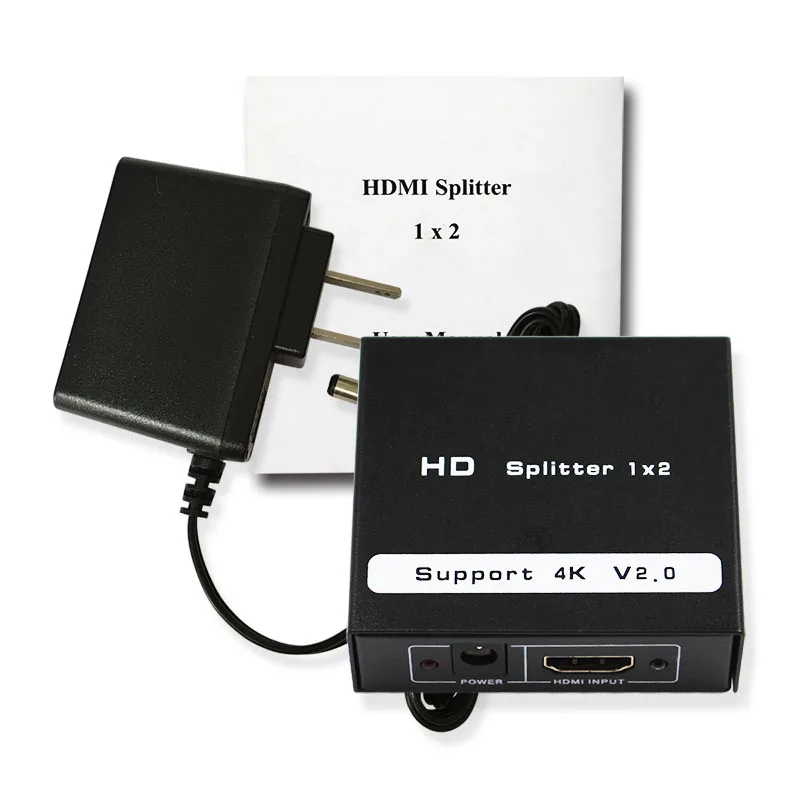 

Wiistar Free shipping 2 Port HDMI 2.0 Full HD 2160P HDR Splitter Extender 1X2 1 in 2 out 4kx2k/60Hz Support HDCP2.2 3D For PC DV
