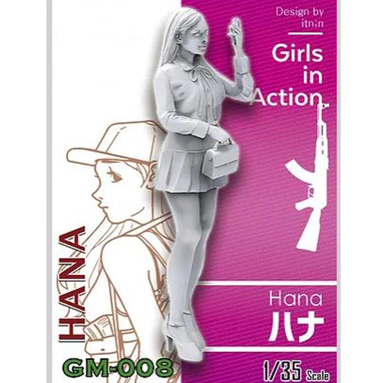 1/35 Hana солдат модели смолы фигурка GK несобранный и Неокрашенный комплект|Игровые