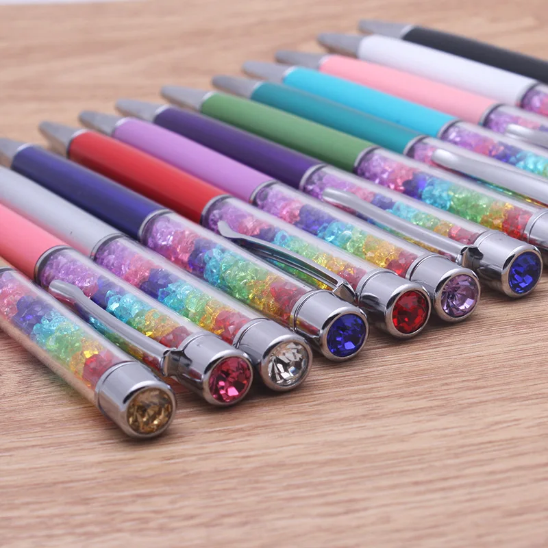 13-Colorful-Crystal-Ballpoint-Pen-Fashion-Creative-Stylus-for-Writing-Stationery-Office-School-Pen-Ballpen-Black (2)
