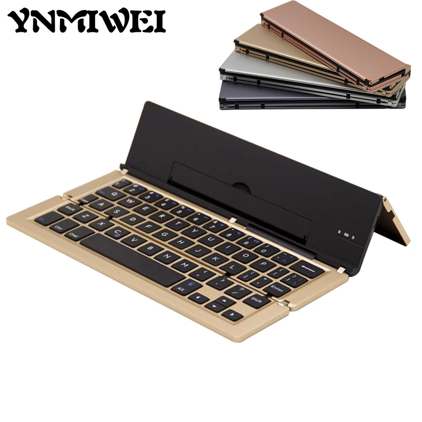 

Multifunctional Foldable Bluetooth Keyboard Slim Aluminum Tablet Smart Fashion Wireless Keyboard For IOS Android Windows Stystem