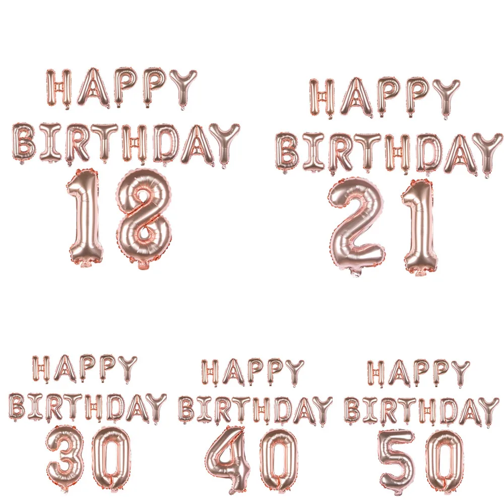 XXYYZZ розовое золото вечерние шар 18th 21st 30th рождения 18 21 30 40 50 День украшения Кубок