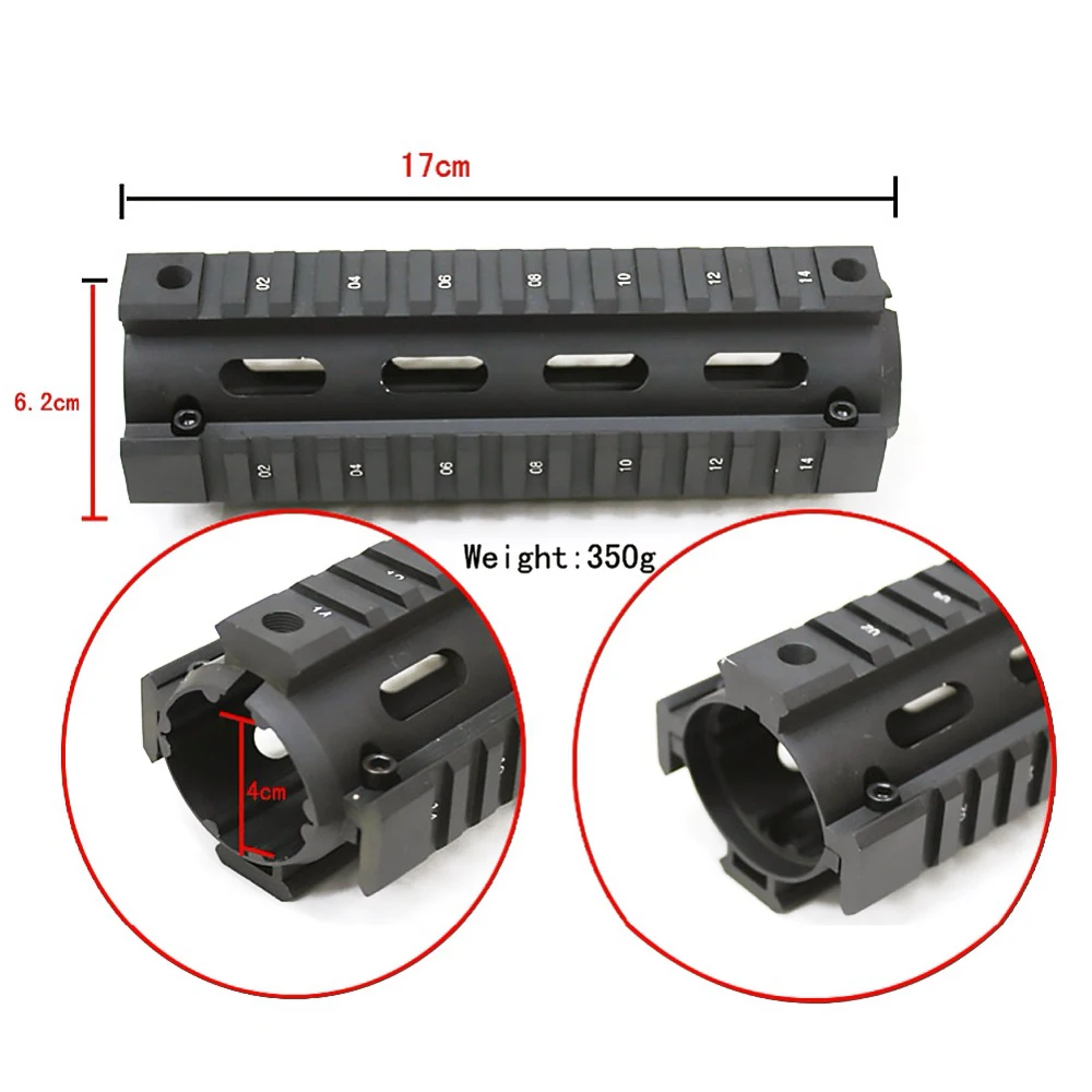 Охота Тактический Airsoft AR-15 Handguard M4 карабин 6,7 дюймов RIS Quad Rail 2 шт. Drop-в Пикатинни крепления винтовка