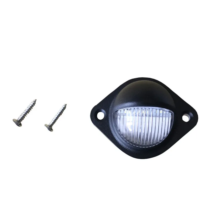 

1 Pair Round CAR Truck Number Plate Light License 10-30v Light Rear Tail Lamp Trailer Lorry Auto RV SUV Lights Universal
