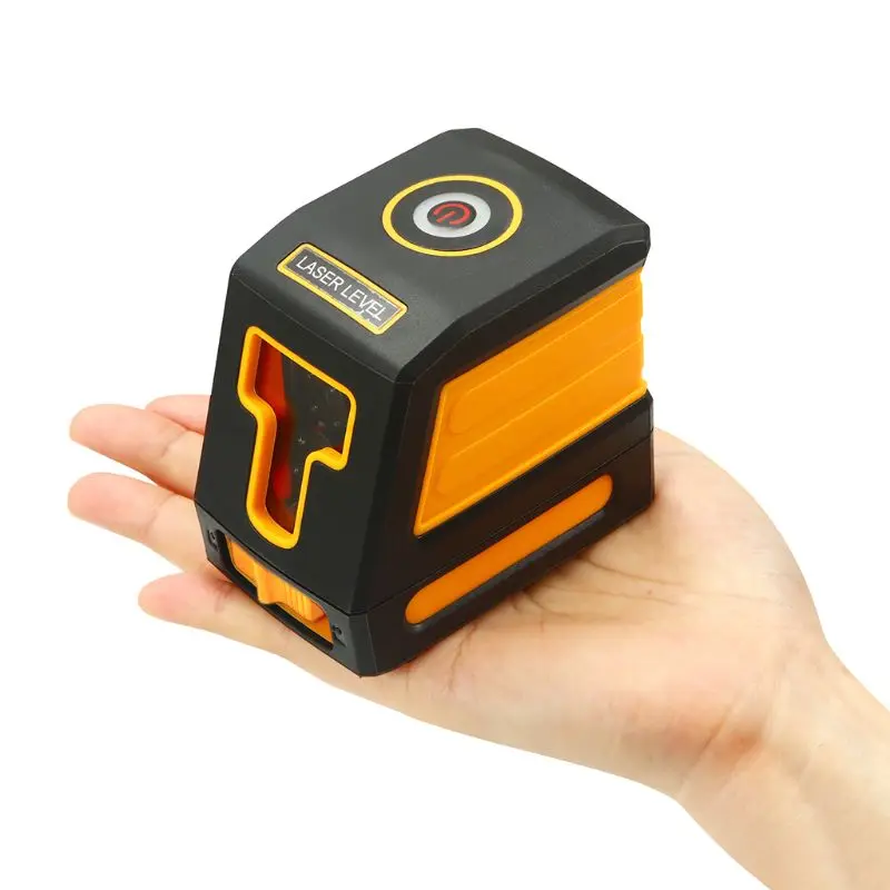 

2 Lines Laser Level Meter Horizontal Vertical Red Cross Line Self-leveling Receiver IP54 Without Bracket Clip