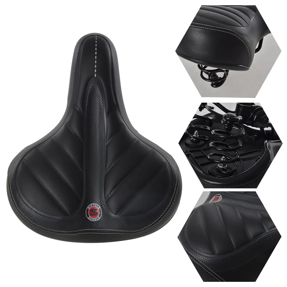 

250*200*60mm Bike Punching Shockproof Spring Cycling Mountain Cushion Road Bicycle Saddle Pad Seat Ergonomic
