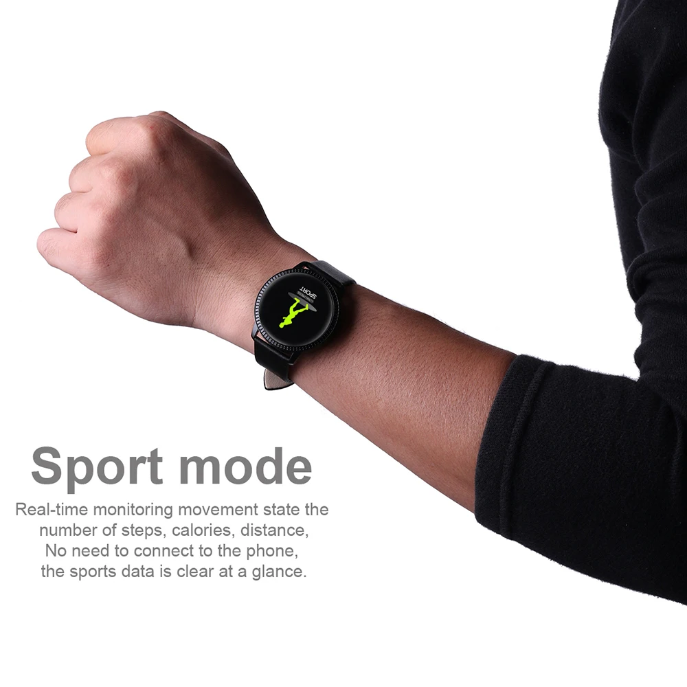 LEMFO CF18 1.22 Inch Smart Watch Waterproof IP67 Blood Pressure Monitoring Metal Starp Multi Sport Modes SmartWatch Women Band