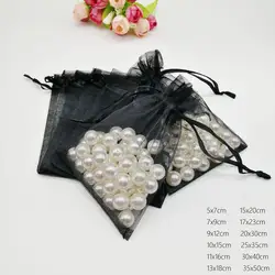 1000 шт 10x15 см Diy Ювелирная сумка Подарочная сумка Женская шнурок из органзы подарочные сумки для свадьбы/рождества/коробка витрина для