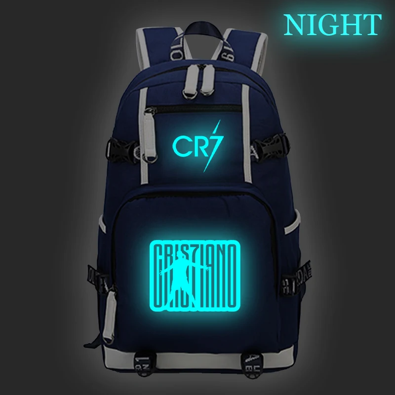 

Cristiano Ronaldo CR7 Luminous Backpack Daily Fashion New Casual High Quality Travel Mochila Beautiful Students Boys Girls Bag