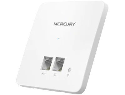 Mercury 2,4 ГГц 300 Мбит/с в стену AP для проект WiFi Крытый AP, N300 Wi-Fi PoE Питание, тел./IPTV Порты и разъёмы* 1, 100 м RJ45 Порты и разъёмы* 1