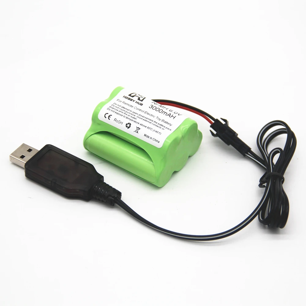 HOBBY HUB nimh 6V 3000mAH перезаряжаемая батарея для радиоуправляемых автомобилей, лодок, грузовиков, поездов 6,0 v 3000 mah AA пульт дистанционного управления, электрические игрушки, батарея