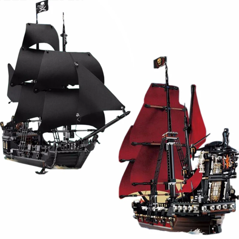 

Pirates of the Caribbean 16006 & 16009 The Black Pearl Pirate Ship Model set Building Blocks Kits bricks Toys for Children Gifts