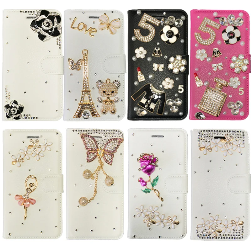 

Diamond Flip Leather Wallet Case for Sony Xperia Z Z1 Z2 Z3 Z4 Z4V Z5 XZ Premium Compact Mini M M2 M4 AQUA M5 L1 XA1 Ultra