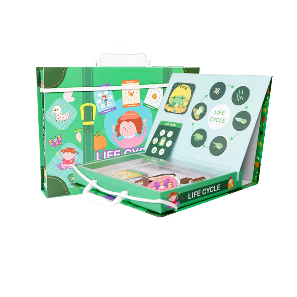 Мультфильм магнитная персонализированные головоломки Рисунок/Животные Бумага Совета Box Обучающие игрушка в подарок