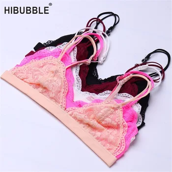 

7Colors Sexy Lace Bras for Women Wire Free bralette Push Up Bra Breathable Triangle Thin Lace Bralette brassier soutien gorge bh