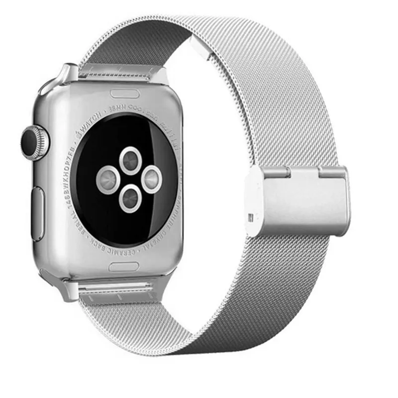 

Metal Stainless Steel Strap 38mm 42mm for Apple Watch Bands Milanese Loop Folding Buckle Bracelet Straps for iWatch Wristband