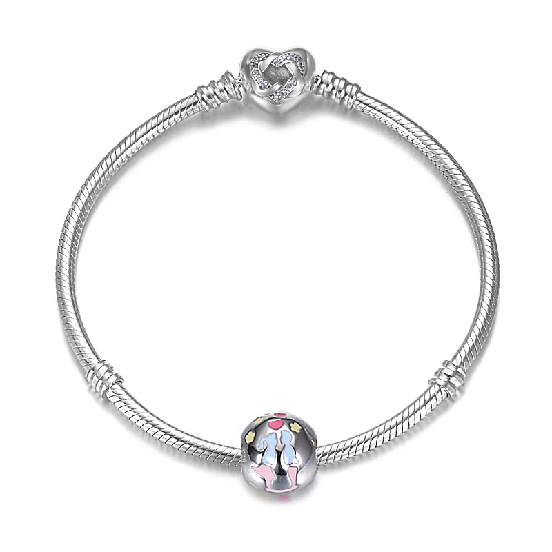 

Spring and Summer new beautiful style Christmas red apple design and zircon setting tree 925 sterling silver charm bracelets