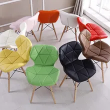 Silla moderna minimalista blanca, silla creativa de oficina, silla de ordenador de casa, respaldo de estudio, silla de comedor nórdica para adultos