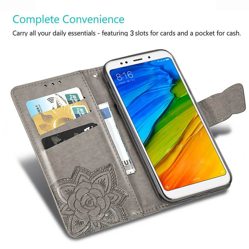 Phone case leather phone case leather wallet case leather case accessory case 3D butterfly wallet flip case for Xiaomi Redmi phones cover
