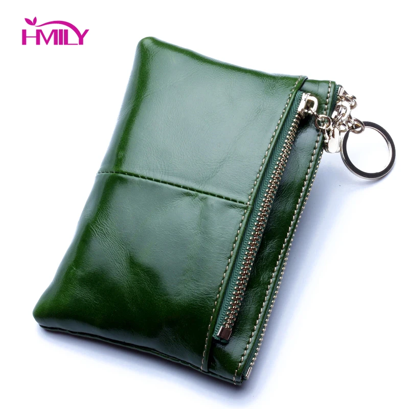 

HMILY Women Coin Purse Genuine Leather Women Coin Pocket Natural Cowhide Change Wallet Trendy Fashion Key Holder Ladies
