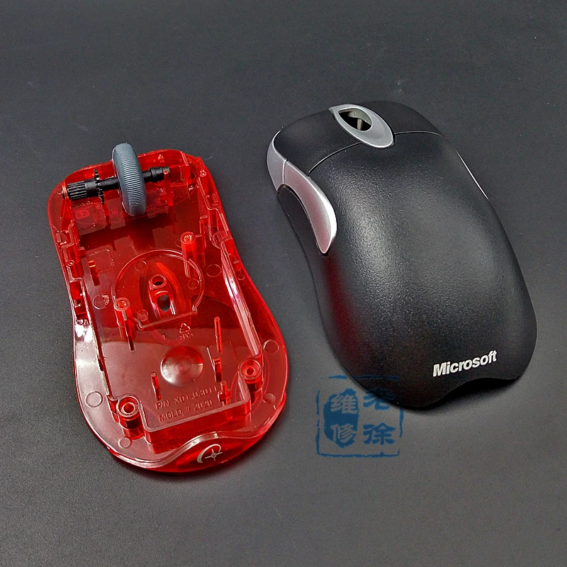 Чехол для microsoft mouse для microsoft IO1.1 IE3.0 красная акула полярная Акула Верхняя Нижняя оболочка роликовое колесо чехол для мыши