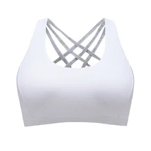 Спортивный бюстгальтер высокого качества для спортзала, женский бюстгальтер для фитнеса, топы для йоги, перекрестная повязка, тренировочные топы для бега, ударопрочные спортивные топы