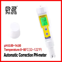 RZ Professional ph тестер цифровой ручка-Тип качество воды мини-водостойкий измеритель кислотности устройство анализа качества PH-618