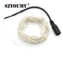 SZYOUMY постоянного тока, 12 В, 5 м, 50 светодиодный s мульти-Цветной Медный провод светодиодный Строка Фея рождественские праздничные Свадебные огни