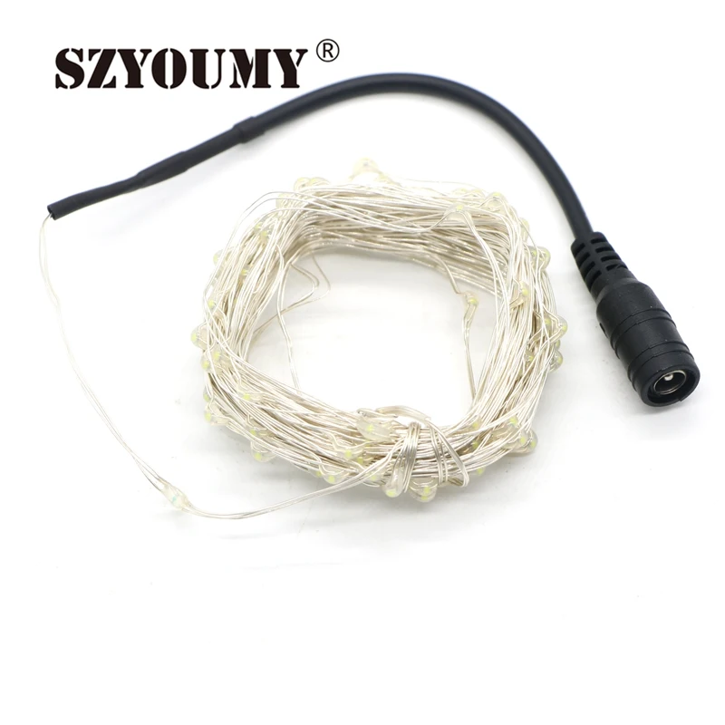 

SZYOUMY FREE SHIPPING DC 12V 5M 50 Leds Multi-Colored Copper Wire LED String Fairy Christmas Festival Wedding Lights
