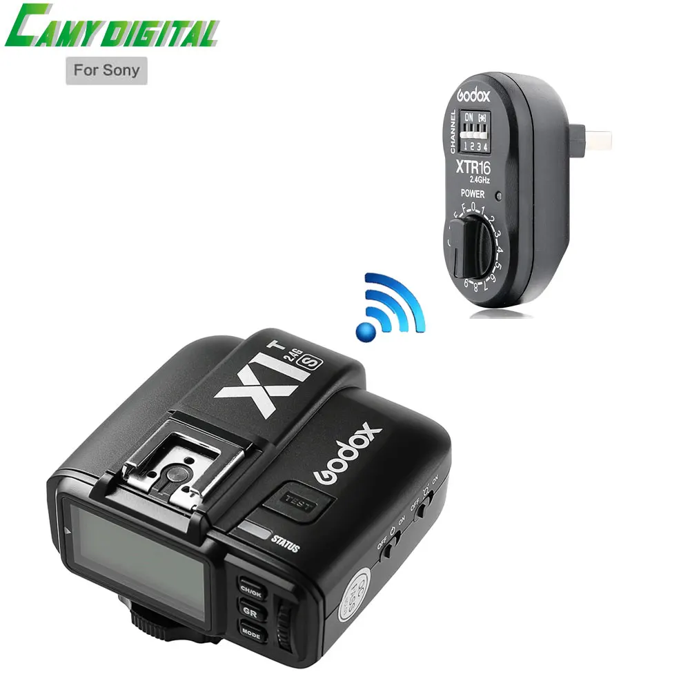 

Godox HSS 1/8000s 2.4G Wireless X System Power Control Flash Trigger with screen X1T-S+XTR-16/16s Kit For Sony