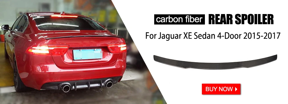 Углеродного волокна/FRP автомобиль передний бампер спойлер разделители для Jaguar XE Седан 4-дверный