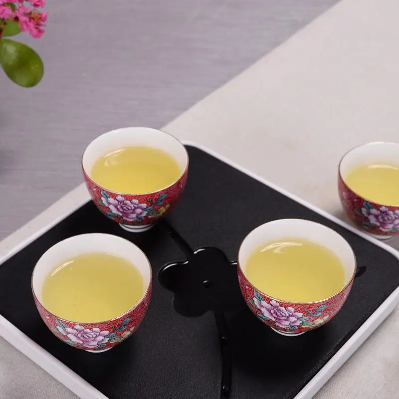  8 Pcs Kung Fu Tea Set Teapot Kettle Chinese Travel Ceramic Portable Teaset Ceramic Tray Coffee Cup 