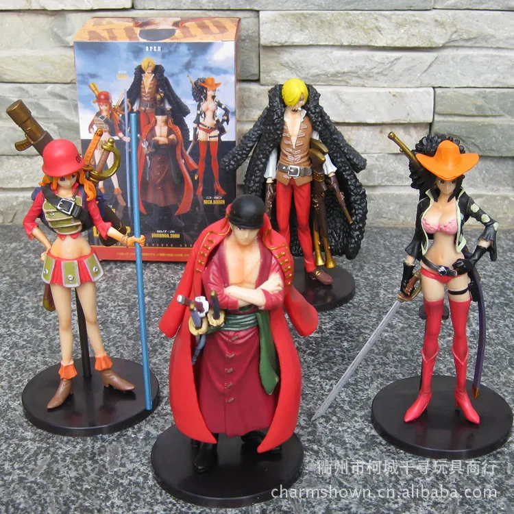 J G Chen Anime Figures One Piece Film Z Pvc Action Figure Toys Dolls Zoro Sanji Nami Robin 15cm Set Of 4 New Janpanese Anime Action Figures Aliexpress