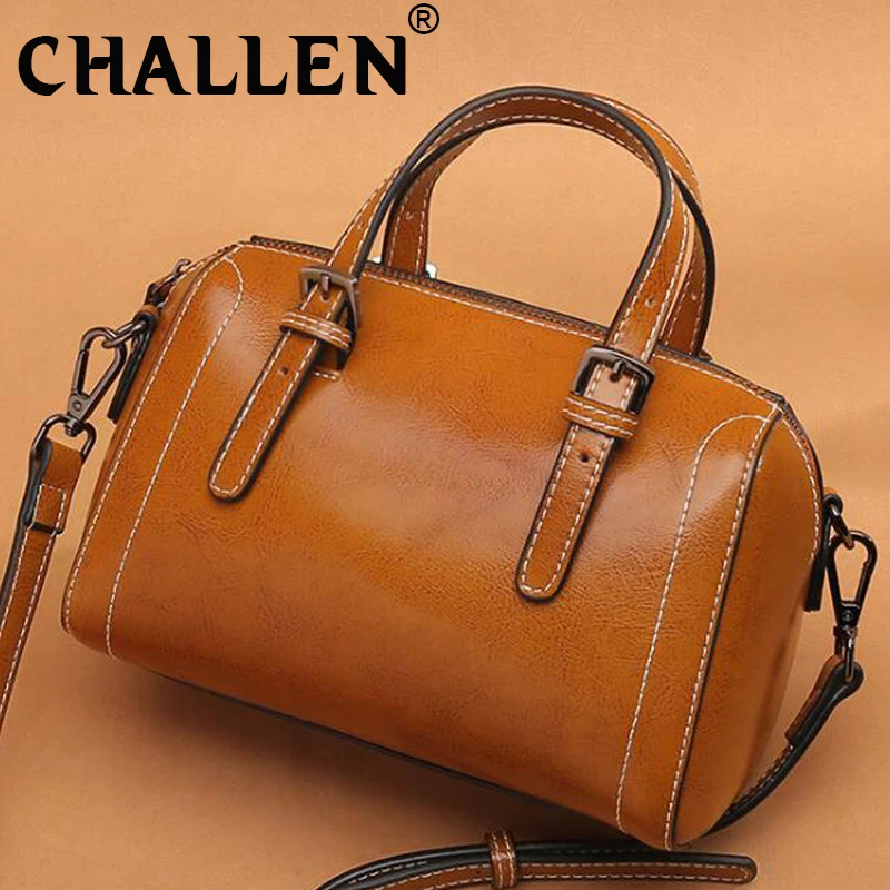

New Fashion Genuine Leather Leather Retro Messenger Handbags Bags for Woman Ladies Shoulder Crossbody Party Bag BGA-28